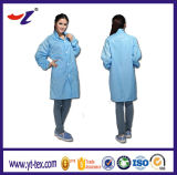 Antielectro Stripes Fabric Man Cleaning Clothes White and Blue Washable ESD Working Clothes for Production Workshop