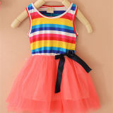 Rainbow Dress Designed for Cute Girls with High Quallity