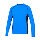 Blue Long Sleeve Bodybuliding Compression Wear with Lycra Material