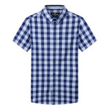 100% Cotton Yarn Dyed Flannel Men's Long Sleeve Soft Stiff Double Collar Dress Shirt