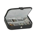 Faux Leather Cufflink Mens Jewelry Travel Case