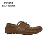 Slip on Driving Shoes with Leather Material and Rubber Sole