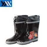 High Quality Waterproof Natural Rubber Kids Rain Boots with Cool Cartoon