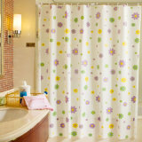 Clear Flowers PEVA Shower Curtain for Bathroom