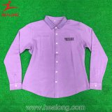 Healong Top Sale Sportswear Dye Plain Long Sleeve Polo Shirt