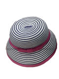 Customized Ladies Paper Straw Bucket Sun Hat for Summer