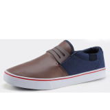 Mens Leather Fashion Casual Slip on Shoes with Rubber Sole