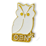 Owl Shape Gold Plated Souvenir Custom Made Metal Badge