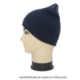 Custom Woven Patch Beanie Cap with Foldable Winter Knitted Hats
