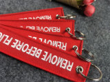 Bulk Motorcycle Embroidery Woven Keychain
