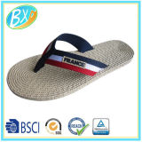 Man Flip Flops Fabric Strap Sandals with Rope Sole