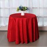 100% Spun Polyester Wedding Jacquard Tablecloth Round