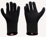 Black Gloves for Diving with Hexagon DOT Printing in Palm