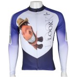 Cartoon Tops Men's Long Sleeve Breathable Quick Dry Cycling Jersey
