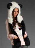 Women Winter Imitate Animal Softextile Faux Fur Scarf Fabric Hat