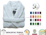 100% Cotton Walffle Solid Color Bathrobe Df-8871
