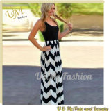 Fashion Chevron Sleeveless Women Slim Maxi Dress