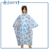 Non-Disposable Clear Custom Printed PVC Rain Coat Poncho