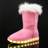 New Fashion Lady Shoe LED Light Shoe USB Charging Shoe Warm Winter Snow Boot