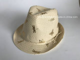Golden Butterfly&Dragonfly Printed Paper Straw Kid Hat