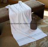 Top Grade Cotton Satin Hotel White Bath Towel, Cotton Towel