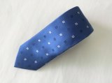 New Fashionable Blue Colour Flower Design Woven Silk Neckties