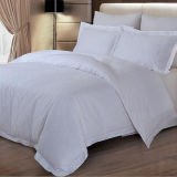 100%Cotton Jacquard Quality White Bed Sheet Hotel Bedding Set