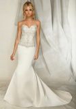 2013 Beaded Satin Strapless Mermaid Wedding Dresses (WMA035)