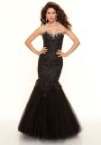 Fashion New Style Black Beaded Mermaid Tulle Prom Dresses (PD3021)
