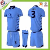 Sublimation Thai 100% Polyester Custom Dark Soccer Jersey Football Shirt Kids