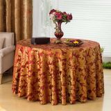 Luxurious Round Table Cover Rectangle Table Cloth Plant Pattern Hotel Wedding Tablecloth Machine Washable