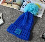 South Korea New Knitted Wool Cap Pentagonal Yarn Ball Hat