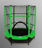 Green Mini Indoor Trampoline with Safety Net