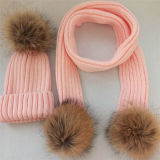Custom Women Winter Fur Hat Pompom Knitted Beanie Hat