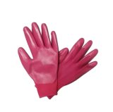 Colorful Garden Gloves Pink Nitrile Palm Coated Work Gloves