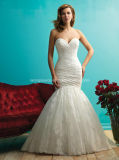 Ivory Lace-up Bridal Gown off-Shoulder Wedding Dress