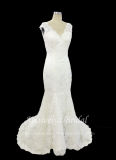 Aolanes Real Sample Lace Beach Wedding Gown