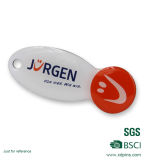 Promotion Metal Printed Trolley Token Keychain with Epoxy