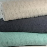 100% Cotton Diamond Pattern Woven Blanket CB-1403