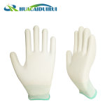 13 Gauge White Nylon Half PU Coated Gloves