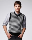 ODM Jacquard V Neck Vest Man Sweater