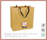 Offset Printing Kraft Paper Hand Bag Paper Packing Bag with Cotton Rope