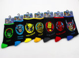 75% Cotton 23% Polyester 2%Spandex Wholesale Hero Pattern Socks for Good Quality