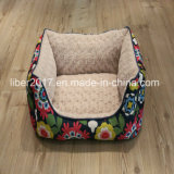 Fabric Flower Printing Pet Products Dog Cat Bedding Sofa Bed House Mattress