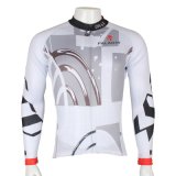 White Geometric Simple Cool Sports Jacket Tops Men's Cycling Jersey