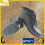 Black Genuine Cow Leather Cheap Hot Design Military Police Office Shoes