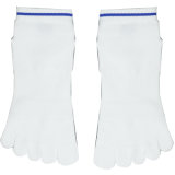 White Knitted Pattern Custom Antislip Yoga Five Toe Socks