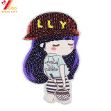 High Quality Garment Accessories Girl Sequin Applique Patch for Jacket or Hat