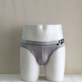 Silk Nylon Elastic Plain Brief Underwear for Men