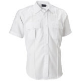 Men's White Short Sleeve Pilot Uniform Dress Work Shirt